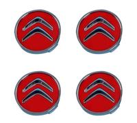 SXDZHK Auto Cache Moyeux pour Citroen DS3 2009-2014, Cache Moyeu Centre de Jante Capuchons Cache de Roue Centrale D'emblème Antirouille PoussièRe DéCoration Accessoires 4PCS,Red-60MM