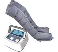 SXEHPAO Appareil de Massage des Jambes par Compression d'air à 6 cavités, Drainage lymphatique, Relaxation de la Taille, des Bras et des Pieds, favorise la Circulation Sanguine, Gris 1, 2 Jambes