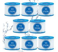 SXEIAV Lot de 8 Filtre VI Cartouche pour Bestway Lay-Z-Spa, Filtre de Spa et de Bain à remous Type VI pour filtres Coleman SaluSpa, pour Filtre Bestway, Lay-Z Spa, pour Intex