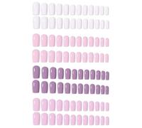 Sxett Lot de 96 faux ongles élégants mats à presser au milieu pour décoration d'ongles