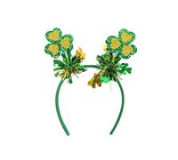 Sxett StPatricks Bandeau à cheveux pour fête nationale irlandaise avec poudre scintillante pour fête à thème, festival, rassemblement
