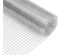 SXEVZOO 1 Rouleau Galvanisé Mailles Carrées Grillage Jardin Soudure Diamètre Trou 50x50mm Grille Métallique Maille Toile INOX Barrière pour Animaux de Volaille(1x18m)