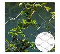 SXEVZOO 304 Filet De Corde En Acier Inoxydable, Taille Des Mailles 12cm Filet Pour Plantes Grimpantes, DIY Décoratif Clôture Grillagée Pour Jardin(0.6x18m)