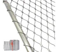 SXEVZOO 304 INOX Cable Acier Filet 5cm/1.5mm Grillage De Sécurité Pour Garde-corps Mobile Jardin Clôture Flexible Pour Protection Des Volailles(1x3m)
