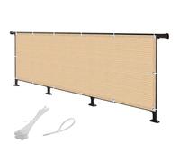 SXEVZOO Brise-Vue de Balcon Etroit et Long Couverture de Clôture Hauteur 40cm/50cm Résistant aux Intempéries HDPE pour Patio et Jardin Petit Pare-Soleil (Color : Beige, Size : 50x270cm)