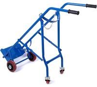 SXEVZOO Chariot à Cylindre d'oxygène - 40/50 L Médical en Acier Robuste pour Réservoirs de Gaz avec Chaînes Fixes et Roues, Convient pour Bouteilles de CO2 & Hydrogène