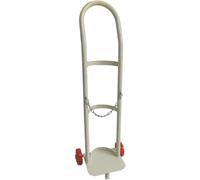 SXEVZOO Chariot Porte-bouteilles de Gaz Médical en Acier, Chariot Porte-bouteilles d'oxygène avec Roues et Chaîne, Chariot de Léger de Soudage pour Transport(White,H-95cm(37 3/8"))