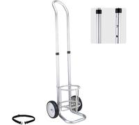 SXEVZOO Chariot pour Oxygénothérapie à Hauteur Réglable, Support de Rangement pour Bonbonnes de Gaz, Support de Transport Léger 2 Roues Mobile Chariot de Bouteille(Diameter 15.8cm(6 1/4"))
