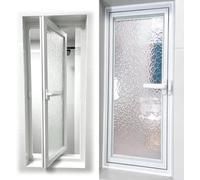 SXEVZOO Fenêtres Métalliques Rotatives 360 °, Fenêtre Ventilation Étroite | Fenêtre Réversible Robuste avec Verrouillage Sécurisé pour une Lumière Naturelle(Wave,W80xH50cm/31.5x19.7in)