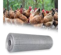 SXEVZOO Grillage Métallique Galvanisé Pour Poulailler, 50x50mm Trou Clôture Grillagée Soudée En Acier Inoxydable 304 Pour Lapin, Jardin, Plate-bande Surélevée(1x18m)