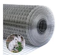 SXEVZOO Grillage Métallique Pour Lapins, 20x20mm Mailles Carrées Grillage Jardin Soudure Largeur 0,5/0,6/0,7/0,8m Pour Lapin, Volière, Plate-bande Surélevée(0.5x25m)