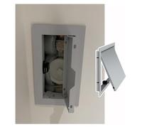 SXEVZOO Petit Panneau d'accès en Métal pour Plomberie, Trappe d'inspection Rectangulaire/carrée, Kit de Couvercle de Porte Magnétique pour Mur/plafond(Grey,20x20cm)