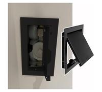 SXEVZOO Petit Panneau d'accès en Métal pour Plomberie, Trappe d'inspection Rectangulaire/carrée, Kit de Couvercle de Porte Magnétique pour Mur/plafond(Black,45x60cm)