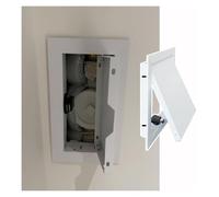 SXEVZOO Petit Panneau d'accès en Métal pour Plomberie, Trappe d'inspection Rectangulaire/carrée, Kit de Couvercle de Porte Magnétique pour Mur/plafond(White,25x40cm)