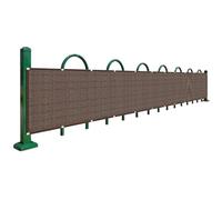 SXEVZOO Petite Couverture de Clôture Étroit et Long Brise-Vue pour Balcon Hauteur 30cm/40cm HDPE Filet d'ombrage pour Barrière Résistance à la Déchirure (Color : Brown, Size : 30x720cm)