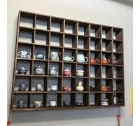 SXEVZOO Présentoir à Tasses à Café Surdimensionné Grille 16 25 30 40 48 Étagères en Bois Présentoir Rétro pour Verres à Liqueur Support Mural pour Boîte à Ombre(32 Grid/113.5x57.5cm)