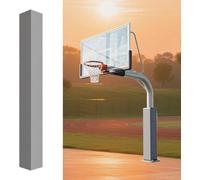 SXEVZOO Protection Carrée pour Poteau de Basket-Ball, Robuste Enveloppant pour Poteau de 9x9,15x15,18x18cm, Rembourrage en Mousse pour l'extérieur et l'intérieur(Gray 5ft,20x20cm Pole)