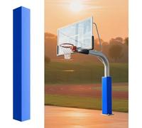 SXEVZOO Protection Carrée pour Poteau de Basket-Ball, Robuste Enveloppant pour Poteau de 9x9,15x15,18x18cm, Rembourrage en Mousse pour l'extérieur et l'intérieur(Blue 5ft,8x8cm Pole)