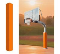 SXEVZOO Protection Carrée pour Poteau de Basket-Ball, Robuste Enveloppant pour Poteau de 9x9,15x15,18x18cm, Rembourrage en Mousse pour l'extérieur et l'intérieur(Orange 4ft,16x16cm Pole)