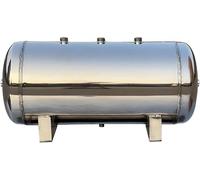 SXEVZOO Réservoir d'air Portable en Acier Inoxydable de 50L 40L 30L 20L 10L 5L, Réservoir de Stockage Horizontal pour Compresseur d'air Avec Manomètres(10.5Gal/40L(67x28x34cm))