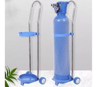 SXEVZOO Support de Cylindre Gaz Support de Bouteille d'oxygène à Roulettes, Hauteur 80, 95, 110cm, Chariot à Main pour Bouteille d'oxygène, Robuste et Mobile(H-95cm(37 3/8"))