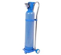 SXEVZOO Support de Cylindre Gaz Support de bouteille d'oxygène à roulettes, hauteur 80, 95, 110cm, chariot à main pour bouteille d'oxygène, robuste et mobile(H-110cm(43 1/4"))