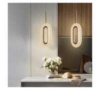 sxfcgs Lustre créatif en acrylique for chambre à coucher, plafonnier de luxe simple, variateur ovale, luminaire moderne(Oval 2 head)