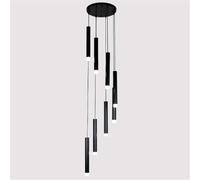 sxfcgs Lustre long for escalier, éclairage suspendu, créatif, moderne, personnalité, restaurant, simple, forme cylindrique droite, for cuisine, salon, couloir, bar(8Lights40x200cm)