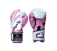 SXFJF Formation Gants De Boxe, Sac De Formation Sparring Punch Cuir Mitt (8 Oz 10 Oz 12 Oz), Grand pour Sac Lourd Punch, Double End Speed Ball & Pads Focus Poinçonnage,Rose,10oz