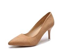 SXFJF Hauts Chaussures Femmes Talon, Dames De La Cour des Femmes Chaussures Bout Pointu Peu Profond Pompes Stiletto, en Cuir Verni Intelligent Work Party,Kaki,40