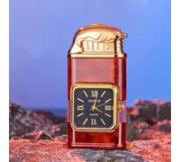 SXFSFEF Windproof Lighter Vintage Watch Bezel Jet Flame Torch,2024 New Cool Unique Windproof Vintage Lighter,Horse/Tiger/Dragon Animals Vintage Lighter Refillable Butane Gas Lighters (Color : E)