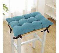 SXGCH Lot de 2 Coussins de Chaise, Coussins de siège rectangulaires, Coussins de Tabouret Super Doux, Coussins de siège carrés avec Attaches pour Petits tabourets, école, Bureau (Bleu 2,25 x 35 x