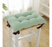 SXGCH Lot de 2 Coussins de Chaise, Coussins de siège rectangulaires, Coussins de Tabouret Super Doux, Coussins de siège carrés avec Attaches pour Petits tabourets, école, Bureau (Vert, 25 x 35 x 5
