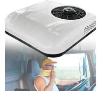 SXHEYUY Climatiseur Caravane, 12V 24V Climatiseur De Toit Tracteur, Réfrigérant pour Climatisation Ajouté, Convient Aussi Bien en Été Qu'en Hiver,Blanc,12v 2in1
