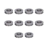 Sxhlseller 10 Roulements de Butée Miniatures de Haute Précision |Roulements à Billes Axiaux en Métal Amovibles pour Support de Charge Axiale, Tailles Standard, Acier à Roulement (51104)