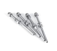 Sxhlseller 10pcs 1/8" Câble Garde-corps Tendeur Embouts Filetés Acier | Kit de tension de poteau en bois, escalier de terrasse intérieur et extérieur, rondelle à écrou hexagonal incluse