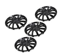 Sxhlseller 14in Enjoliveurs de Roue Pression sur Noir Mat Lot de 4 pour | Finition sport entièrement noire, composite ABS robuste, protection de jante anti-rayures, flotte Van Commuter