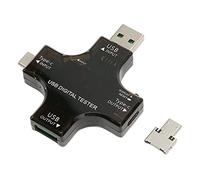 Sxhlseller 2 en 1 Type C USB Testeur Écran Couleur LCD Multimètre Numérique, USB C Testeur Affichage Tension Courant Wattmètre Prise en USB + Type C + Micro USB 3.6-32V