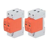 Sxhlseller 2 Pièces SPD Parafoudre AC 420V 40kA Disjoncteur pour | Parafoudre, sécurité électrique domestique, montage sur rail DIN à 2 pôles, indicateur d\'état visuel