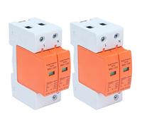 Sxhlseller 2 Pièces SPD Parafoudre AC 420V 40kA Disjoncteur pour | Parafoudre, sécurité électrique domestique, montage sur rail DIN à 2 pôles, indicateur d\'état visuel