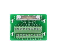Sxhlseller 20 Broches Embase Mâle Carte de Dérivation Bornier Interface PLC | Module d\'interface à montage sur rail DIN, câblage d\'automatisation industrielle, borne à vis, support PCB vert