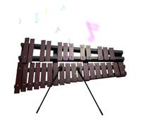 Sxhlseller 30 Notes Glockenspiel Xylophone Pliable avec Barres en (Café) | Cadre en bois pliable, touches de 5 mm d\'épaisseur, kit de cloche pour débutants, conception portable, outil d\'éducation
