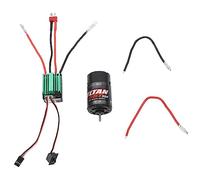Sxhlseller 550 55T Balai Moteur avec Commande 320A Étanche ESC Combo pour | Moteur 550 à couple élevé, ESC brossé 320A, conception étanche, avec prise en T pour Axial, ,