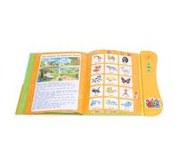 Sxhlseller ABC Sound Livre d'apprentissage éducatif Interactif pour Les 3 Ans et Plus, élargit Les Horizons et Stimule la curiosité, Batterie Non Incluse (Orange)