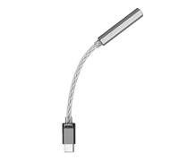 Sxhlseller Adaptateur Audio USB C vers 3,5 Mm, DAC 384 KHz | DAC CX31988, 384 KHz/32 Bits, Amplificateur HT97220, plaqué Argent, Aluminium