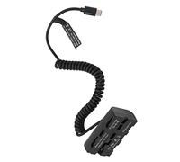 Sxhlseller Adaptateur d'alimentation pour Batterie Factice de Type C, Câble à Ressort de Remplacement NP-F550 avec Sortie 8,4 V 2 A pour Moniteur de Caméra et Lampe Vidéo, Technologie de Protection