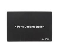 Sxhlseller Adaptateur d'interface Multi-multimédia USB 3.0 à HD à 4 Ports d'amarrage de 4 Ports en Aluminium allié Léger Dissipation de Chaleur Rapide Améliorer l'efficacité du Travail pour Les