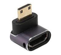 Sxhlseller Adaptateur HDMI 270 degrés, 8K@60Hz 48Gbps HDMI Durable mâle vers Femelle Compatible avec 4K@120Hz, 1080P@120Hz avec Lampe LED pour Le Bureau