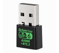 Sxhlseller Adaptateur USB WiFi 6 avec Bluetooth 5.3 et Double Bande | Jusqu'à 900 Mbps en 5 GHz, 287 Mbps en 2,4 GHz, Modes Récepteur et Point D'accès, Prend en Charge Sept Appareils Bluetooth.