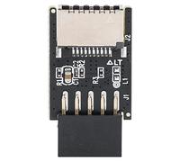 Sxhlseller Adaptateur USB2.0 vers Type E 9 Broches Femelle vers Connecteur de Panneau Avant de Type C 20 Broches, Métal et Plastique Durables Adaptateur USB2.0 vers E pour Carte Mère Port .0, Prend